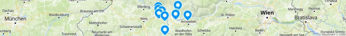 Kartenansicht für Apotheken-Notdienste in der Nähe von Dimbach (Perg, Oberösterreich)